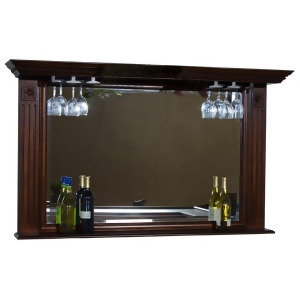 American Heritage Riviera Collection Oak Mirror with Glass Holders in Glacier - All