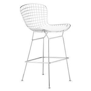 Zuo Wire Barstool in Chrome Set of 2 - All