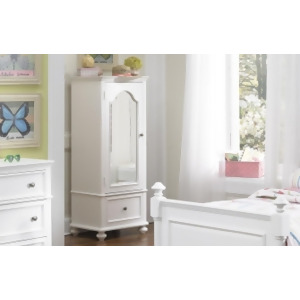 Legacy Madison Wardrobe With Mirrored Door In Natural Painted White - All