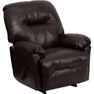 Flash Furniture Contemporary Bentley Brown Leather Chaise Rocker Recliner Am-c - All