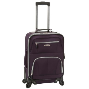 Rockland Purple Pasadena 19 Expandable Spinner Carry On - All