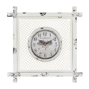 Sterling Industries Vintage Style Clock In Square Mesh - All