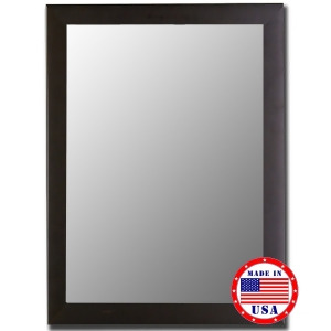 Hitchcock Butterfield Satin Black Framed Wall Mirror - All