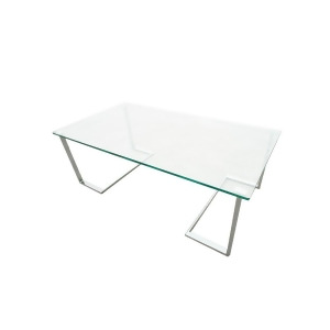 Allan Copley Designs Edwin Rectangular Cocktail Table w/ Glass Top on Chrome Pla - All