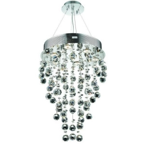 Lighting By Pecaso Bernadette Collection Hanging Fixture D16in H24in Lt 7 Chrome - All