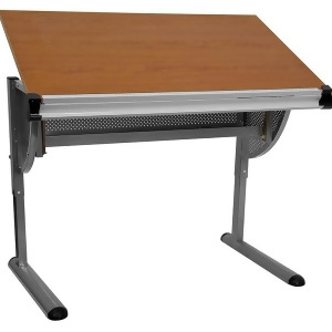 Flash Furniture Adjustable Drawing Drafting Table w/ Pewter Frame Nan-jn-243 - All