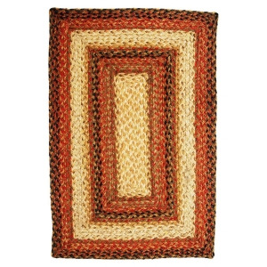 Homespice Russet Braided Rectangle Rug - All