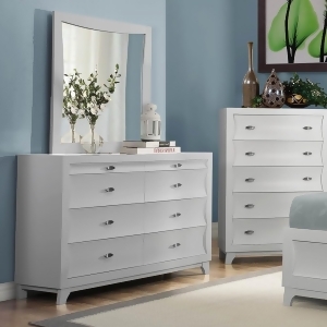 Homelegance Zandra 6 Drawer Dresser w/ Mirror in White - All