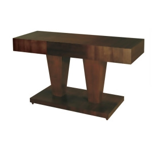Allan Copley Designs Sarasota Square Console Table w/ Dual Pedestal Base in Waln - All