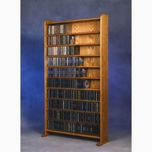 Wood Shed Solid Oak 10 Shelf Cd Cabinet - All