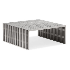 Zuo Novel Square Coffee Table in Stainless Steel - All