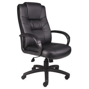Boss Chairs Boss Executive High Back Leatherplus Chair w/ Knee Tilt - All