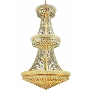 Lighting By Pecaso Adele Collection Large Hanging Fixture D36in H66in Lt 32 Gold - All