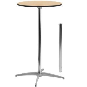 Flash Furniture 24 Inch Round Wood Cocktail Table w/ 30 Inch 42 Inch Columns - All