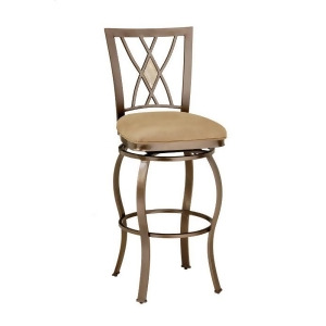 Hillsdale Brookside Diamond Fossil Back Swivel 24 Inch Counter Height Stool - All