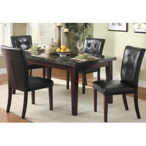 Homelegance Decatur 5 Piece Rectangular Dining Room Set w/ Marble Top - All