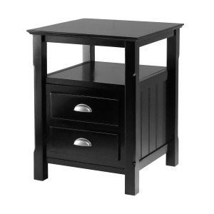 Winsome Wood Timber Nightstand in Black - All