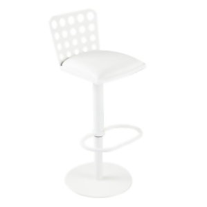 Armen Living Dune Contemporary Barstool In White and White Metal - All