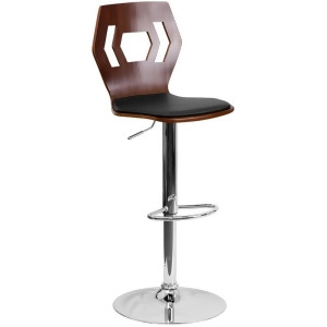 Flash Furniture Sd-2162-wal-gg Walnut Bentwood Adjustable Height Bar Stool With - All