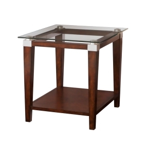 Hammary Solitaire Rectangular End Table in Rich Dark Brown - All