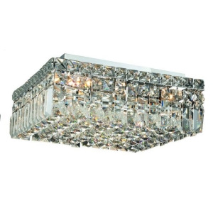 Lighting By Pecaso Chantal Collection Flush Mount L14in W14in H5.5in Lt 5 Chrome - All