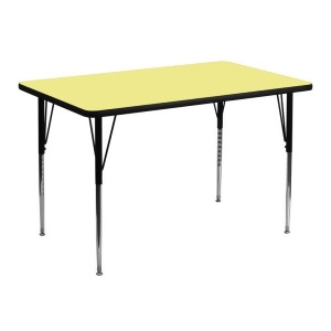 Flash Furniture 30 x 48 Rectangular Activity Table w/ Yellow Thermal Fused Lamin - All