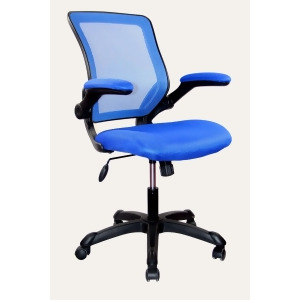 Techni Mobili Mesh Task Chair w/ Flip-Up Arms in Blue - All