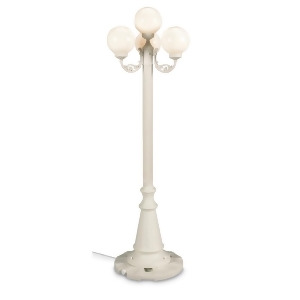 Patio Living Concepts European 00371 80 Inch Four White Globe Lantern Patio Lamp - All