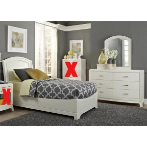 Liberty Furniture Avalon Platform Bed Dresser Mirror in White Truffle Finish - All