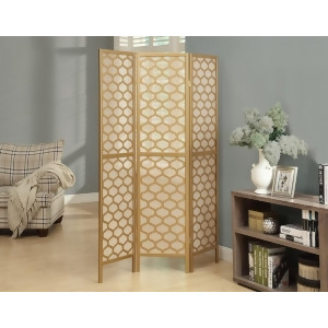 Monarch Specialties Folding Screen 3 Panel / Gold Frame Lantern Design - All