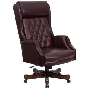 Flash Furniture High Back Traditional Tufted Burgundy Leather Executive Office C - All