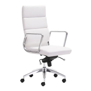 Zuo Modern Engineer High Back Office Chair in White Set of 2 - All