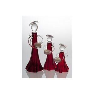 Abigails Angel Votive Holder in Clear and Red 721102 - All