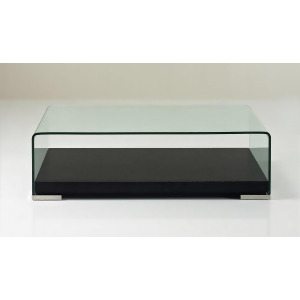 J M Furniture Modern Coffee Table 159A in Dark Oak Glass - All