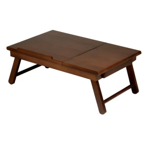 Winsome Wood Alden Lap Desk Flip Top w/ Drawer Foldable Legs - All