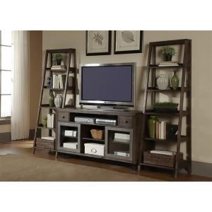 Liberty Furniture Avignon Entertainment Center with Piers in Rustic Brown Finish - All