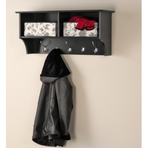 Prepac Wide Hanging Entryway Shelf in Black - All
