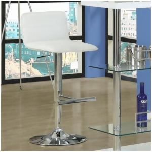 Monarch Specialties 2365 Hydraulic Lift Barstool in White Chrome Set of 2 - All
