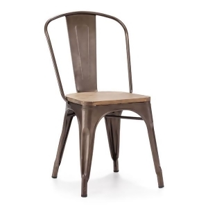 Zuo Elio Chair in Rustic Wood Set of 2 - All