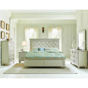 Homelegance Celandine 4 Piece Platform Bedroom Set w/Upholstered Headboard in Si - All