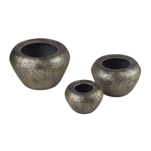 Sterling Industries 138-077/S3 Portal-Set Of 3 Antique Bronze Finish Planters - All