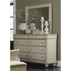 Liberty Furniture Rustic Traditions Dresser Mirror in Rustic White Finish - All