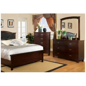 Furniture of America Transitional 5-Drawer Chest In Brown Cherry - All