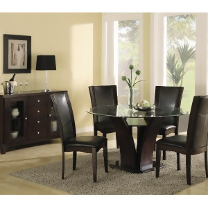 Homelegance Daisy 7 Piece Round Dining Room Set in Espresso - All