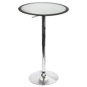 Lumisource Ribbon Bar Table In Silver And Black - All