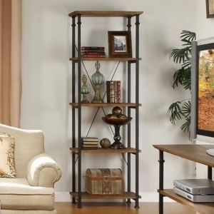 Homelegance Factory 75 Inch Bookcase w/ Wrought Iron Base - All