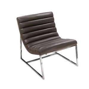 Diamond Sofa Bardot Lounge Chair With Stainless Steel Frame In Elephant Grey - All