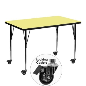 Flash Furniture Mobile 30 X 48 Rectangular Activity Table With Yellow Thermal - All