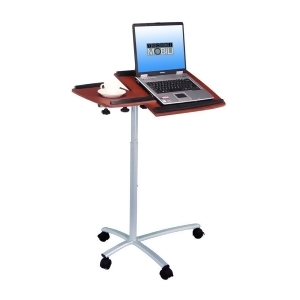 Techni Mobili Rolling Laptop Stand in Mahogany - All