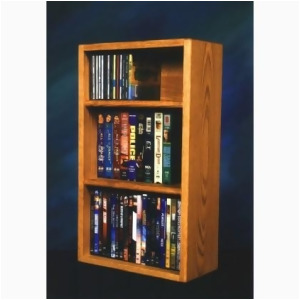 Wood Shed Solid Oak desktop or shelf for CD's and DVD's/ Vhs Tapes - All